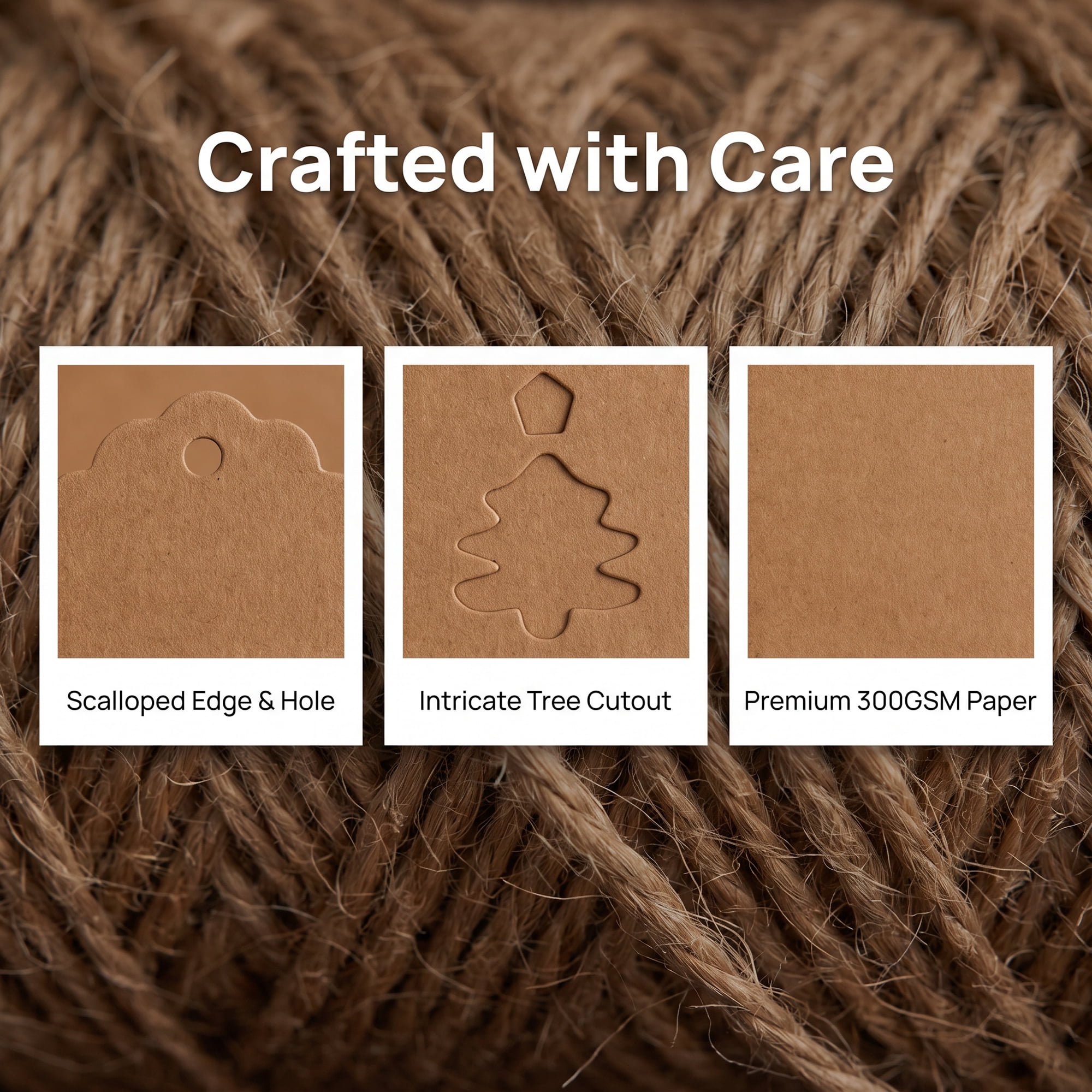 Unique Bargains Thick Presentation Gift Wrapping Tags for Events 1.8" x 3.7" Brown Tree