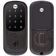 thumbnail image 1 of Cerradura de seguridad Yale con cerrojo, cerradura de puerta de entrada no conectada sin llave de níquel satinado con teclado digital y pantalla táctil para entrada de código, ‎YRD256-NR-619, 1 of 5