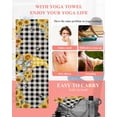thumbnail image 5 of Gnomes Plaid Yoga Towel for Hot Yoga Non Slip, Yellow Sunflower Farmhouse Bee Black Check Yoga Mat Towel Absorbent Yoga Sweat Towels Microfiber Hot Yoga Blanket for Bikram Pilates 26"x74", 5 of 7