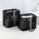 thumbnail image 1 of Cesta portátil para baño con orificios de drenaje - Organizador de artículos de aseo de poliéster resistente al agua para viajes y hogar, negro, 10,24x9,84x6,30 in, 1 of 8