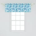 thumbnail image 2 of Ambesonne Jellyfish Window Valance, Dolphins Abstract Rounds, 54" X 18", Pale Sky Blue Multicolor, 2 of 3