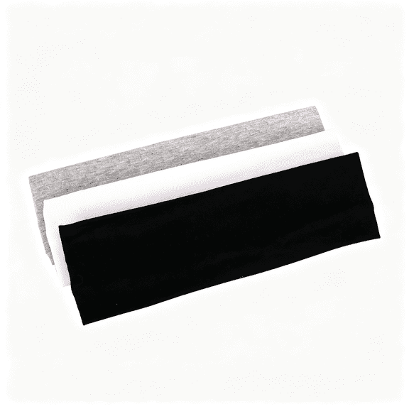 TELOLY 3 Pack Yoga Headbands Stretchy Cotton Head Band Hairwarp Soft & Breathable Gym Headbands for Women Sports Running Exercise Gym