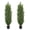 Green, variant on Poetree 2 Pack 3FT Topiary Artificial Faux Cedar Tree Plant Potted Indoor or Outdoor UV Protection Plastic Tree