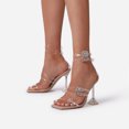 thumbnail image 2 of Heiheiup Ladies Fashion Leather Surface Solid Color Buckle High Heel Fashion Sandals, 2 of 7