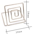 thumbnail image 2 of Square Memo Holder Wire Table Number Stand for Wedding Banquet Decoration Silver 16 Pcs, 2 of 8
