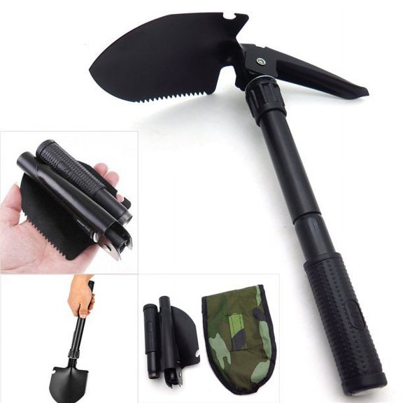 HTTMT- Trave Hiking Multi-Functional Military Folding Shovel Survival Spade Emergency