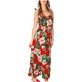 thumbnail image 1 of Leutsin Robe d'Été Décontractée pour Femmes Grande Taille Robe Aguichant à Imprimé Floral pour Femmes Sans Manches à Col en V Robe Longue à Fleurs, 1 of 8