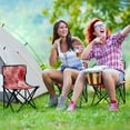 thumbnail image 6 of 600D Oxford Camping Chair Portable Foldable Chair Supports 220 lbs for Picnic, Fishing, Backpacking Red Watercolor Flowers, 6 of 8