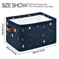 thumbnail image 4 of Yayeee 2 Pack Canvas Storage Basket with Handles for Shelves Fabric Bins Closet Organizer, Christmas Whimsy, 4 of 8