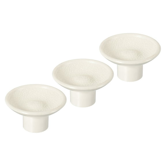 Uxcell Bifold Door Hardware, 1.8 Inch Bi-Fold Door Pull Knob Cabinet Knobs Bifold Closet Door Hardware Repair Part Kit for Folding Closet Sliding Door, White 3Pcs