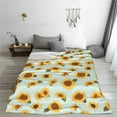 thumbnail image 5 of Zufioo Vintage White Polka Dot Sunflower Fleece Blanket Queen Size,Plush Bed Blanket,Ultra Soft Throw Blanket,Plush Fuzzy Cozy Blanket Perfect for Bed,Couch-40"x30", 5 of 7