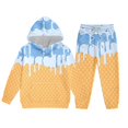 thumbnail image 6 of YUEHUA Toddlers Girls Boys 2 Piece Tracksuit Athletic Sweatsuits Sets 3D Ice Cream Prints Hooded Sweatshirt and Jogger Sweatpants Clothing Sets for Kids, Size 2-3 Years, 6 of 9