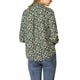 thumbnail image 3 of Camisa de mujer de botones INSPIRE CHIC con estampado floral, de manga larga, cuello de punta, top de oficina, talla XL, verde oscuro, 3 of 8