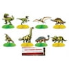 Pack of 8 Dinosaur Mini Centerpieces 4 inches to 6.25 inches (Plus Plus Party Planning Checklist by Mikes Super Store)