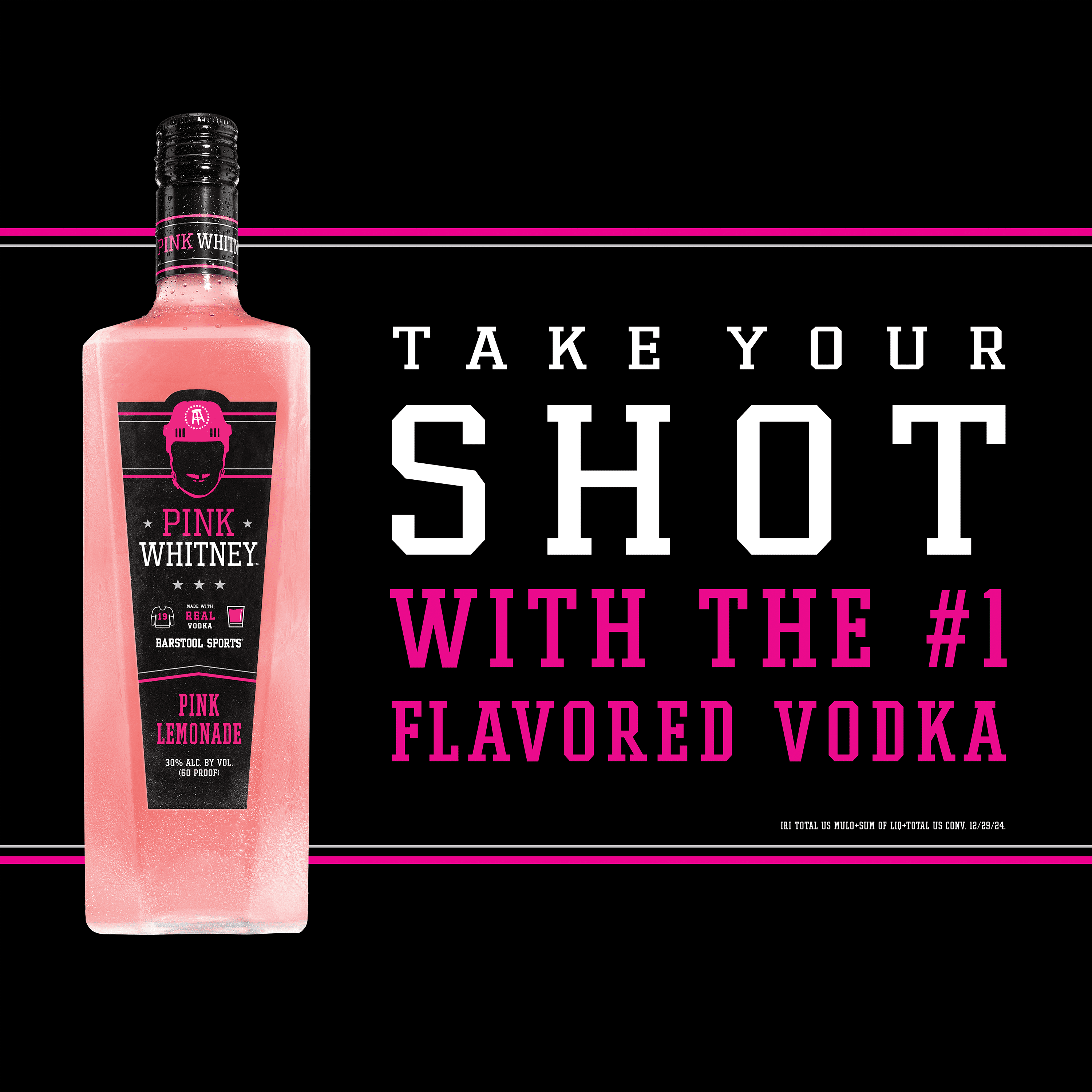 Pink Whitney Lemonade Flavored Vodka, 750ml Glass Bottle, 30% ABV