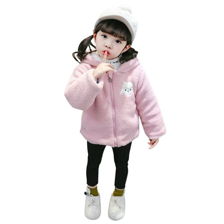 

Youmylove Toddler Kids Baby Boys Girls Lamb Wool Zipper Cartoon Ear Hoodie Jacket Coats Cute Clothing