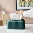 thumbnail image 4 of Btomtd Built In Spring Tissue Box Cover with Storage Function Tissue Box Holder Multifunctional for Home Use, Green, 4 of 6