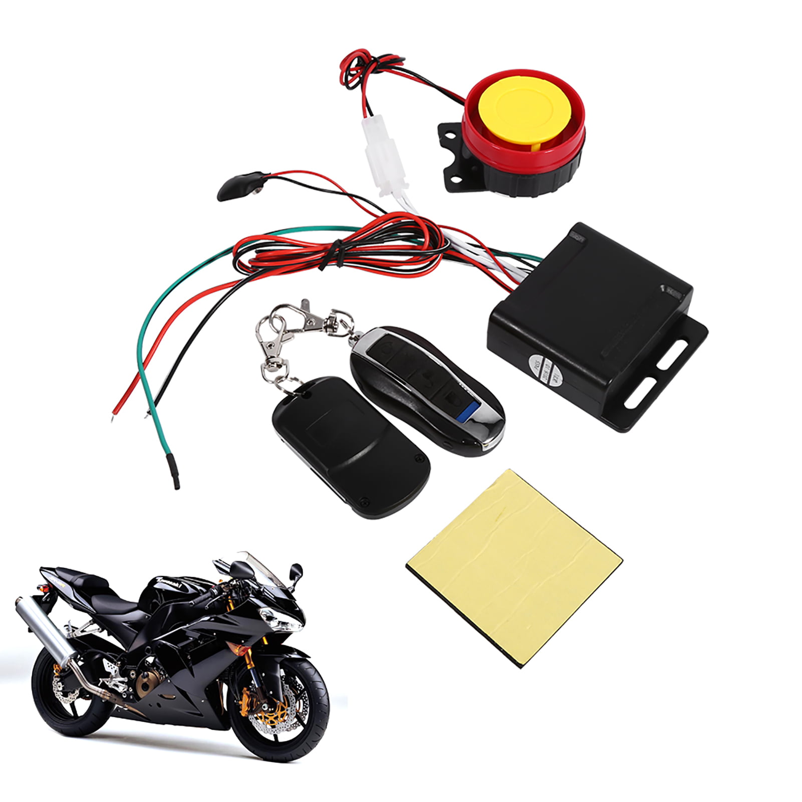 12V Car Security Alarm System 2x Remote Control Anti-theft Motorcycle Bike