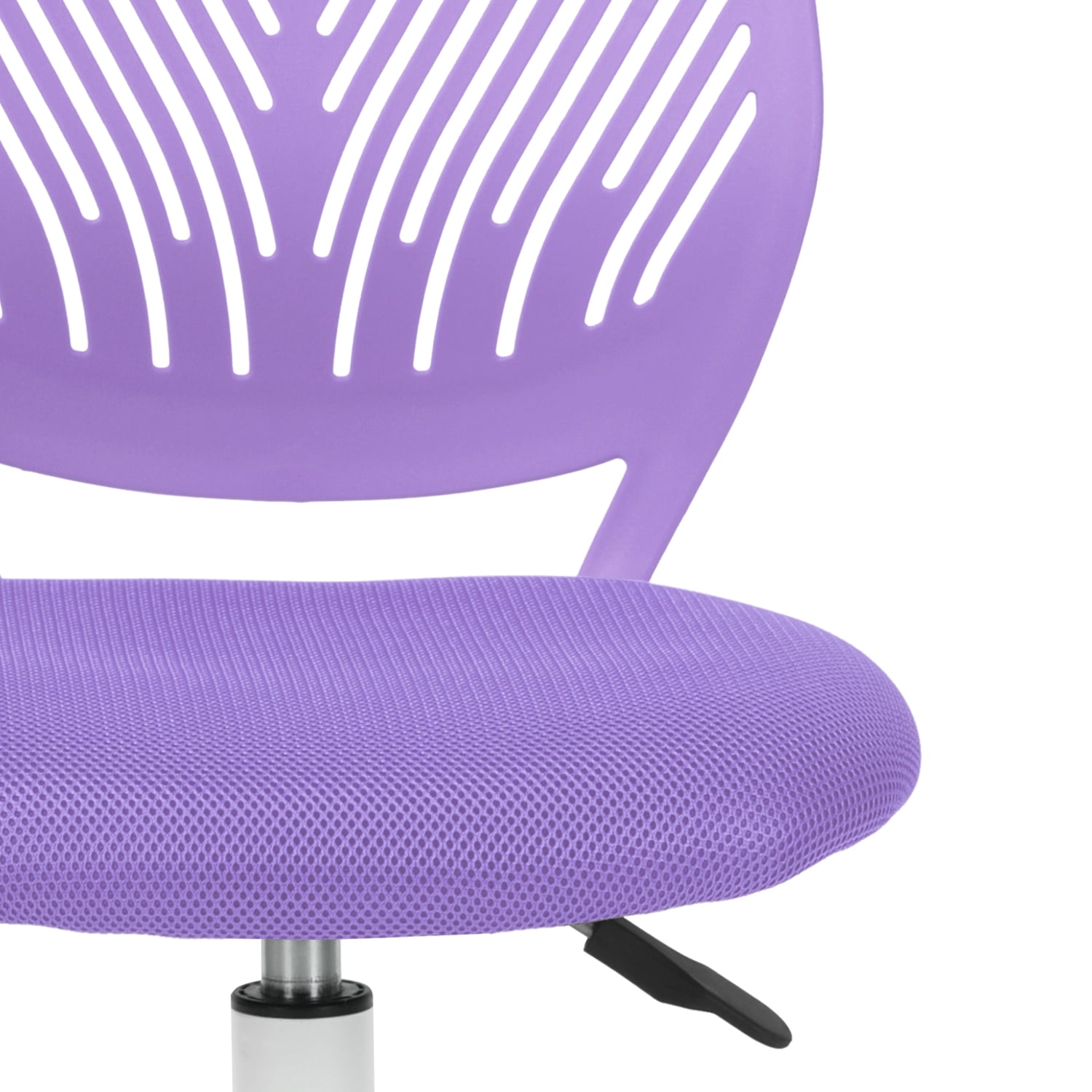 Adjustable Office Chair with Rolling Wheels, Ergonomic Desk Chair Rotating Seat and Comfortable Backrest for Home & Office, Purple