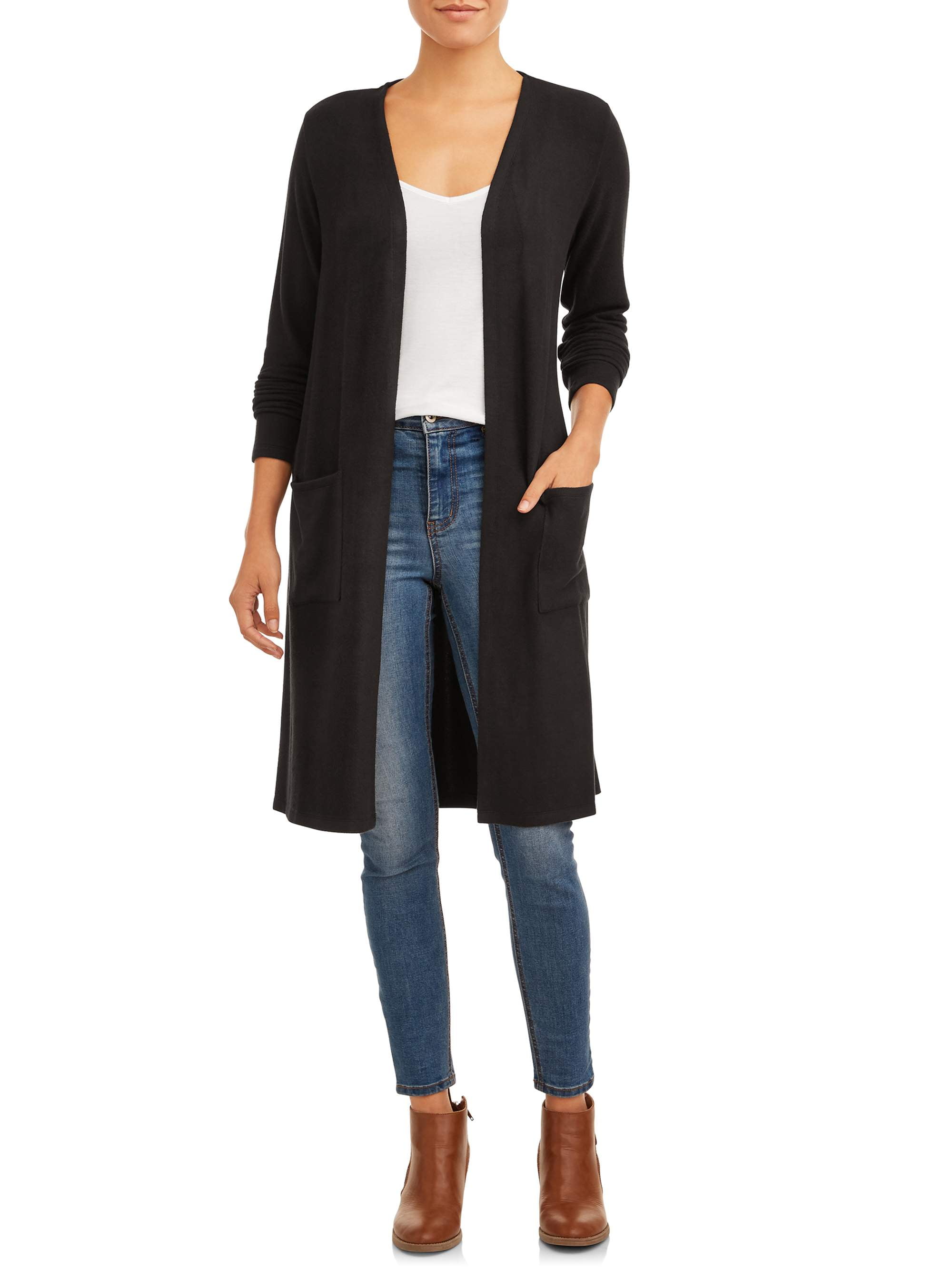 Time and Tru Women's Hacci Duster Cardigan With Pockets - Walmart.com