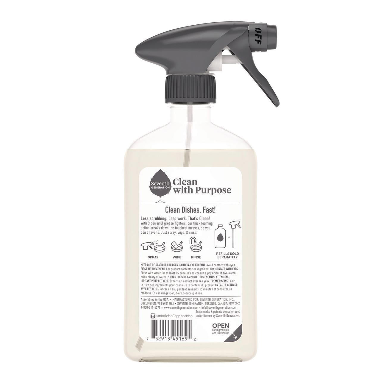 Foaming Dish Spray, Mandarin Orange Scent, 16 oz Bottle | Bundle of 2 Each
