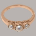 thumbnail image 6 of LBG British Made 14k Rose Gold Cultured Pearl Womens Promise Ring - 33 size options - Size 9.5, 6 of 7