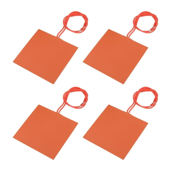 Silicone Heating Pad,12V 30W Heater Film Plate 100mmx100mm Heater Mat,Pack of 4