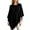 Black, variant on Sweater for Women Crew Neck Knit Poncho Top Asymmetrical Hem Relaxed Fit Casual Fall Pullover