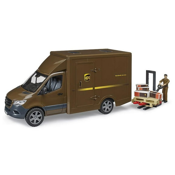 Bruder Toys MB Sprinter UPS Truck with Manually Operated Pallet Jack