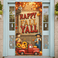 thumbnail image 6 of Vintage Red Truck Happy Fall Banner Autumn Leaves Owl Pumpkins for Thanksgiving Decor Farmhouse Decoration Seasonal Party, 6 of 9