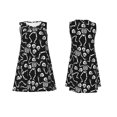 thumbnail image 7 of Fuzoiu Skeletons Dancing Print Women's Sleeveless Dress,Summer Dresses for Women,Casual Sundresses,Beach Sleeveless T-shirt Swing Dress with Pockets, 7 of 7