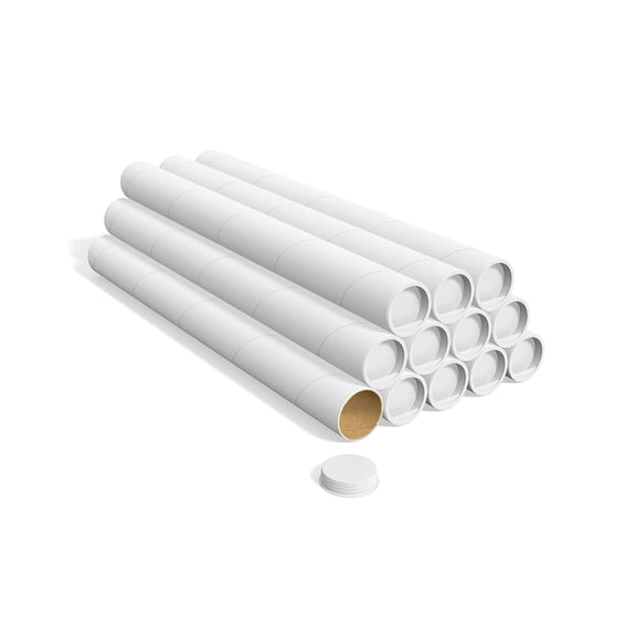 1.5" x 15" Mailing Tube White 12/Carton (ST55303)