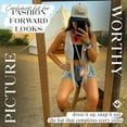 thumbnail image 5 of Funky Junque Two Tone Vintage Snapback Hat - Malibu Cowboy - Beige/Navy, 5 of 8