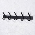 thumbnail image 2 of Bathroom Robe and Towel Hook Rack with 5 Hooks Black Matte, 2 of 5