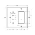 thumbnail image 2 of Transitional Switch / Rocker Switch Plate - Polished Brass, 2 of 2