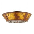 thumbnail image 4 of Meyda Tiffany 142168 Moose On The Loose 4 Light 22" Wide Semi-Flush Ceiling Fixture - Red, 4 of 5