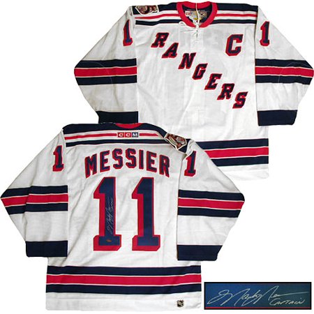 Mark Messier Hand-Signed "Captain" Home White Rangers Jersey