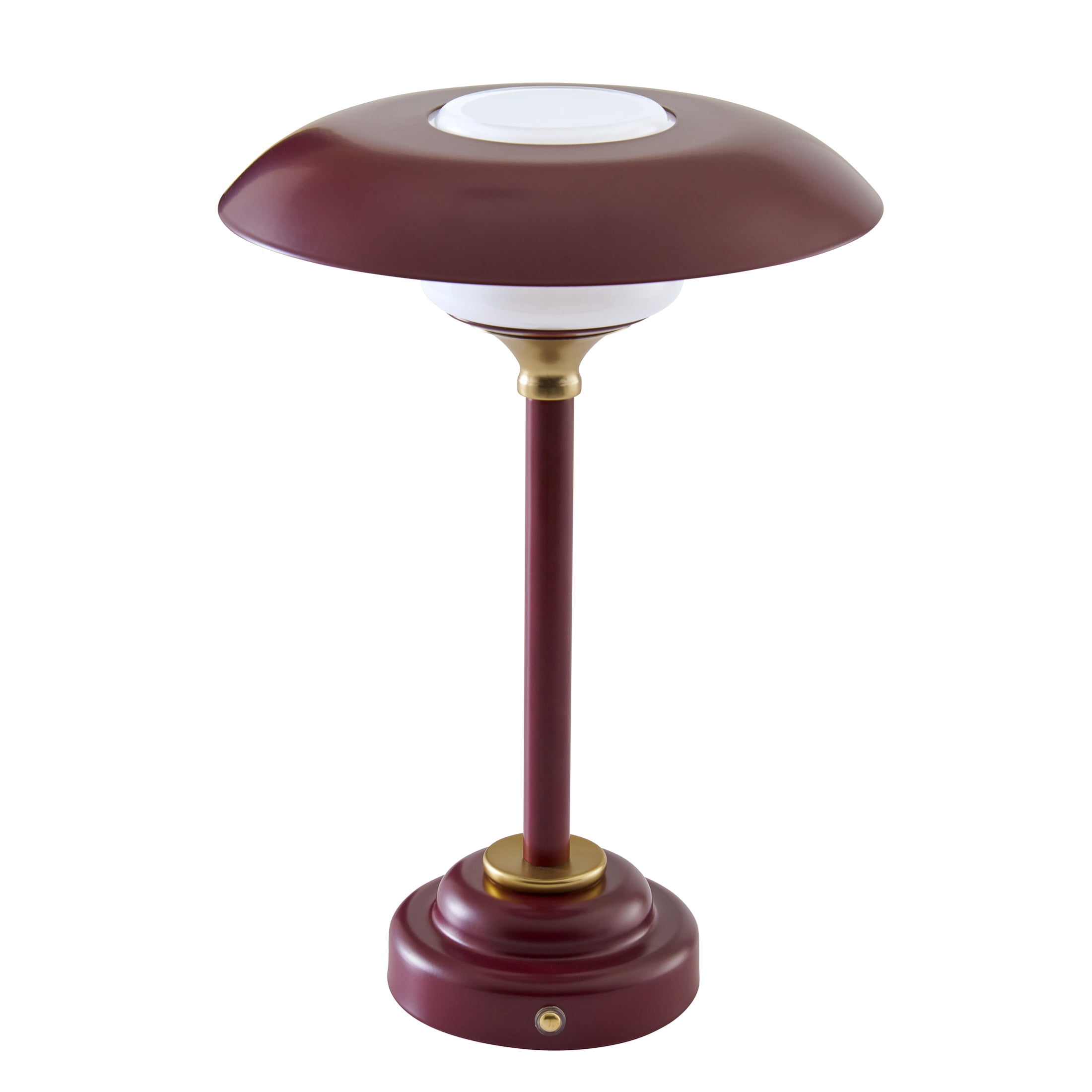 Better Homes & Gardens 12" Portable Red Ripple Lamp, dimmable with touch switch and USB-C