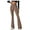 Coffee, variant on Vibrex Yoga Leggings Women,Fashion Casual Women Printed Gradient Span Ladies High Waist Wide Leg Trousers Yoga Pants Long Pants Leggings Compression Pants
