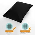 thumbnail image 4 of Flxxie 2 Pack Brushed Microfiber Toddler Pillowcases with Zipper Closure, Super Soft and Cozy Travel Pillow Covers, 13" x 18", Fits Pillows Sized 12"x16" 13"x18" 14"x19", Black, 4 of 5