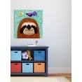 thumbnail image 3 of "Sloth Happy" Painting Print on Wrapped Canvas, 3 of 5