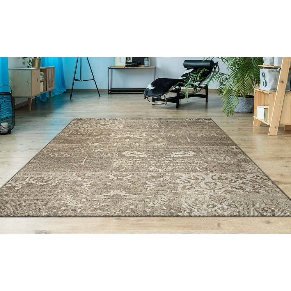 Couristan Afuera Country Cottage BeigeIvory Indoor/Outdoor Area Rug