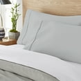 thumbnail image 5 of Purity Home 100% Cotton King Light Grey Percale Pillowcases, 400 Thread Count Breathable, Super Soft, Cool & Crisp 2-Piece Set, 5 of 8