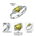thumbnail image 5 of ChicSilver Christmas Gifts for Her Women Birthstone Jewelry 925 Sterling Silver Celtic Heart Statement Rings CZ Adjustable Rings Size, 5 of 6