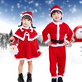 thumbnail image 4 of Disfraz clásico de Papá Noel rojo para niños y niñas, traje Popular de Navidad para niños, altura de 90-2024 cm, 160, 4 of 5