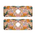 thumbnail image 7 of Yayeee Faucet Mat for Kitchen Sink 14.7" Diatomite Long Splash Guard Pad, Orange Cityscape Painting, 2 Pack, 7 of 7