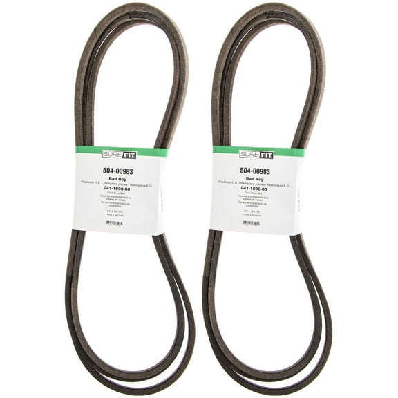 SureFit 72" Deck Drive Belt 041-1890-00 Bad Boy Lightning Pup 72" Cut Mower 2PK