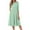 Mint Green, variant on Women's 3/4 Sleeve Fit Flare Dresses Solid Color Round Neck A Line Dress Casual Party Midi Dress with Pockets L