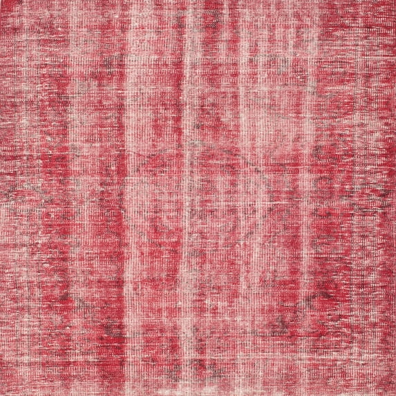 Ahgly Company Machine Washable Indoor Square Contemporary LightCoral Pink Area Rugs, 5' Square