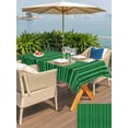 thumbnail image 5 of Outdoor Tablecloth with Umbrella Hole for Patio/Picnic/Party/Camping, Retro Green Waterproof Table Cloth Rectangle Table Cover Washable, Vintage Rustic Plants Trees Lines Pattern (60"x 120"), 5 of 8
